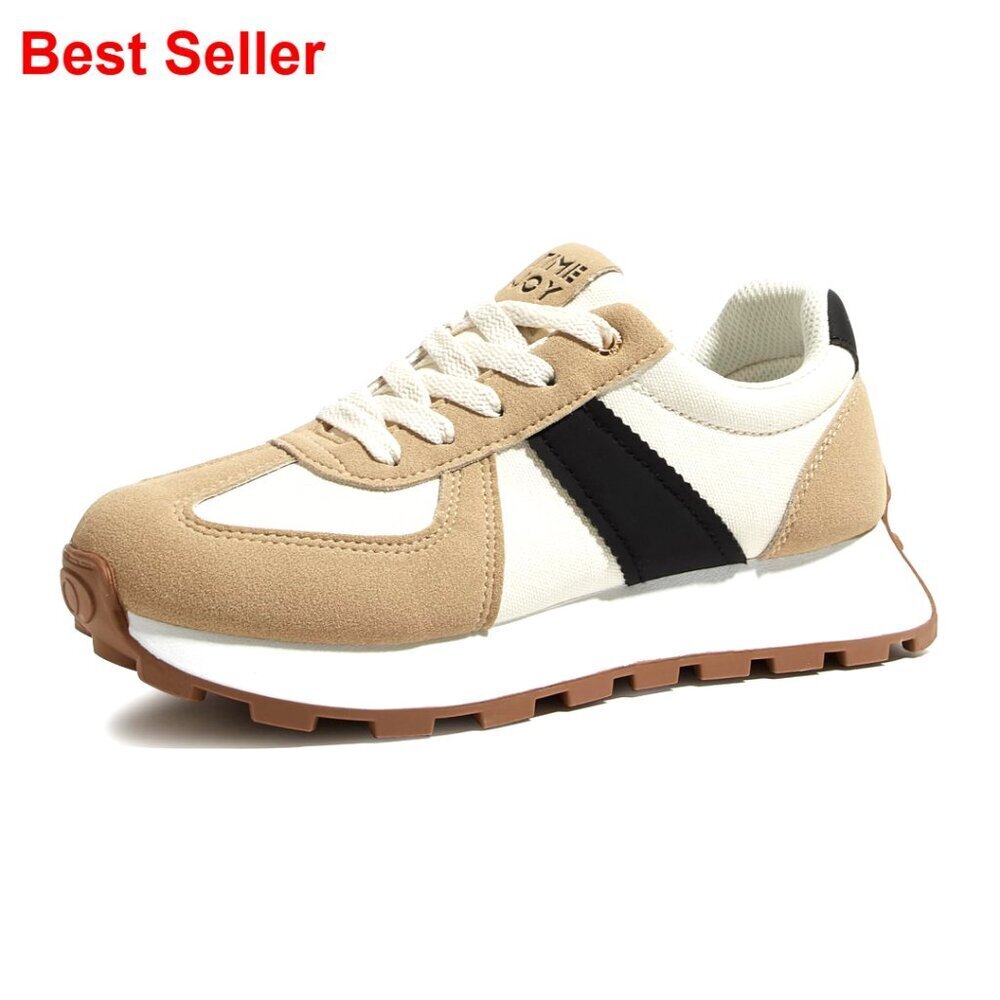 Retro Platform Sneakers Wide Fit Fashion Tennis Shoes with Recyclable Material
